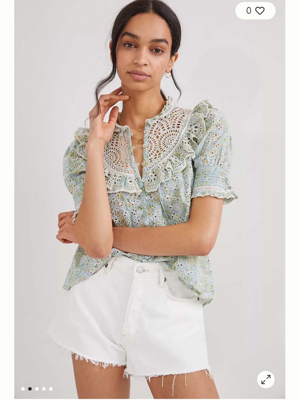 Love the Label Dreamer Ruffled Eyelet Blouse